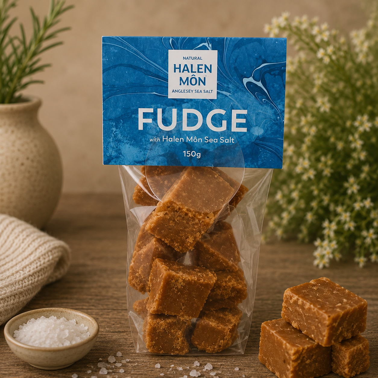 Halen Mon Sea Salted Vanilla Fudge 150g