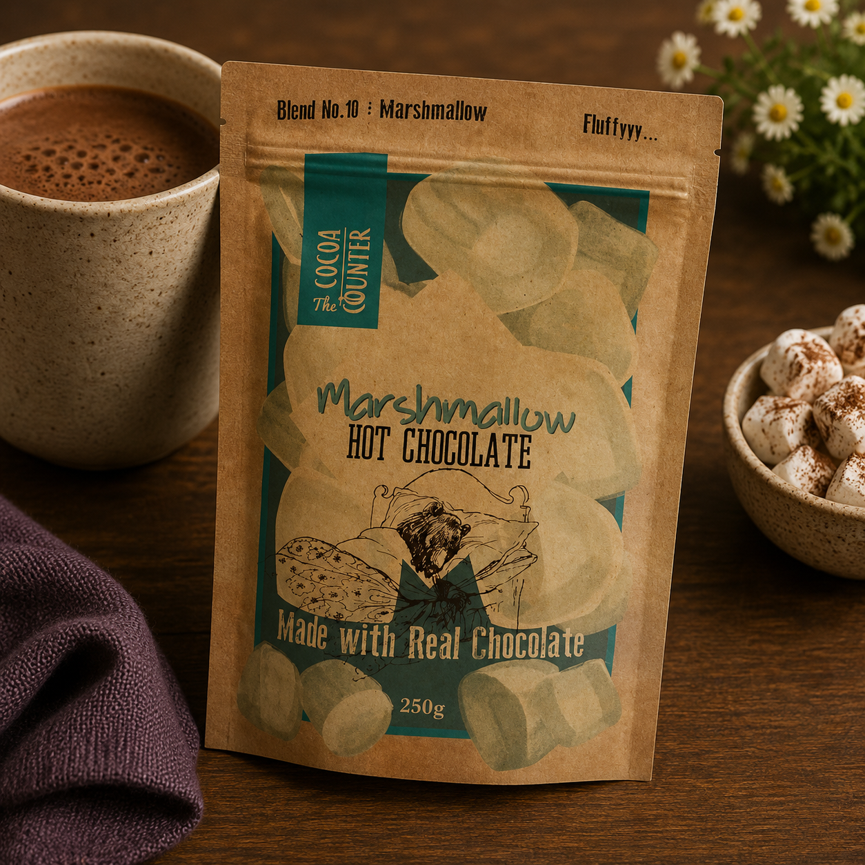 Pendragon Finest Hot Chocolate Flakes - Marshmallow 250g