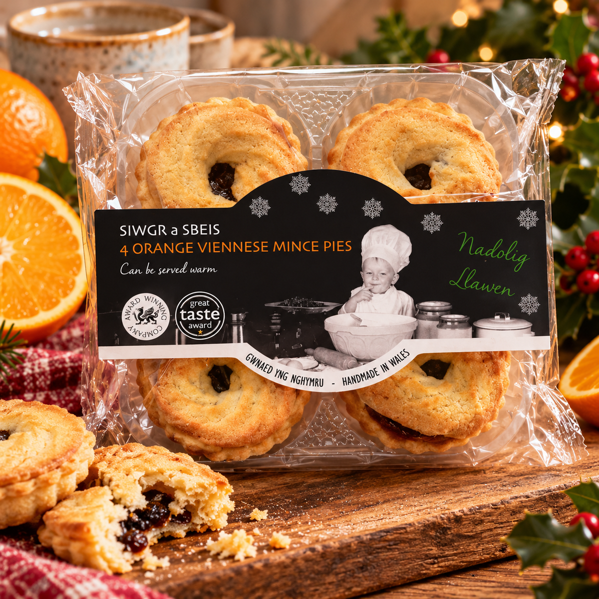 Siwgr a Sbeis Mince Pies - Orange Viennese
