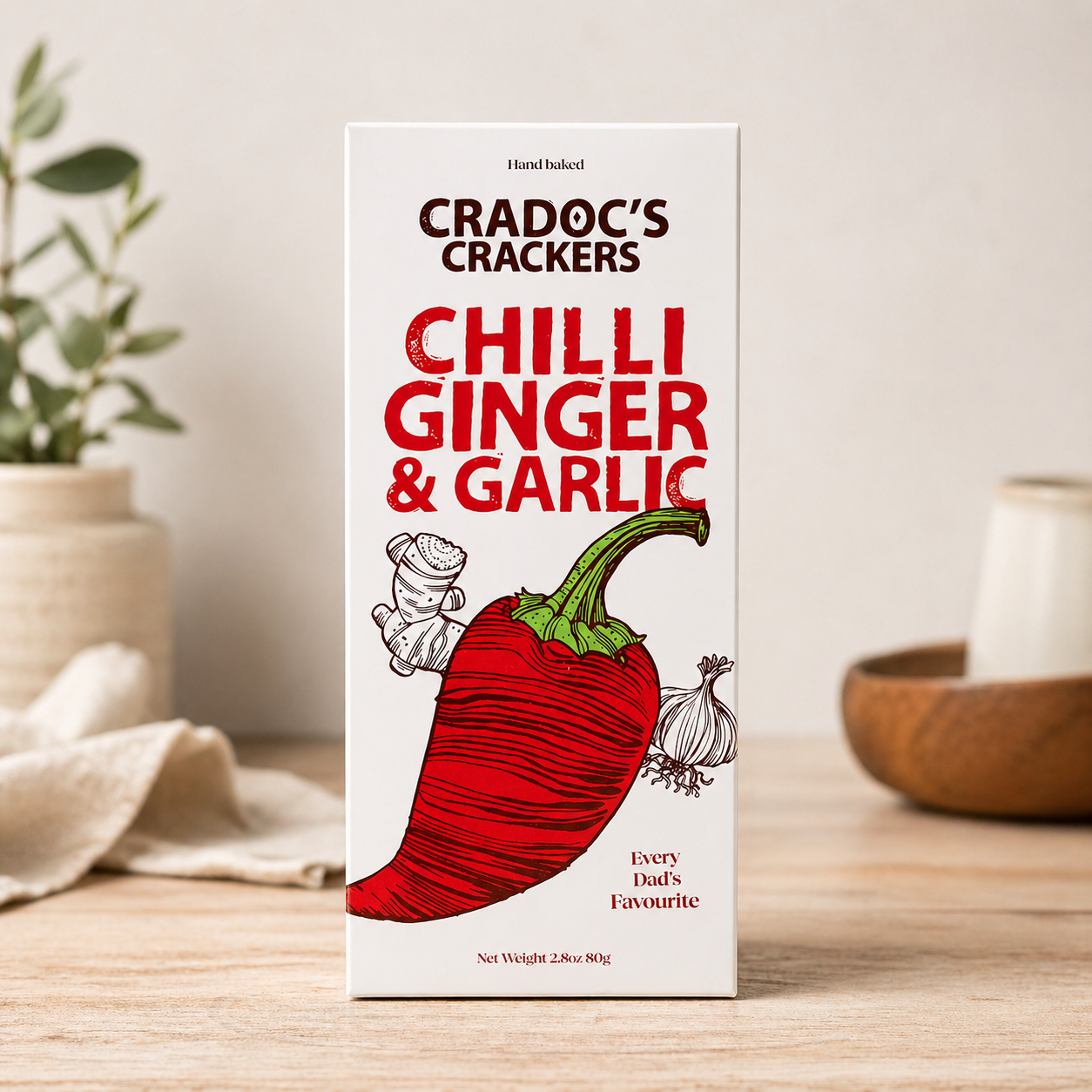 Cradocs Crackers - Chilli, Garlic and Ginger