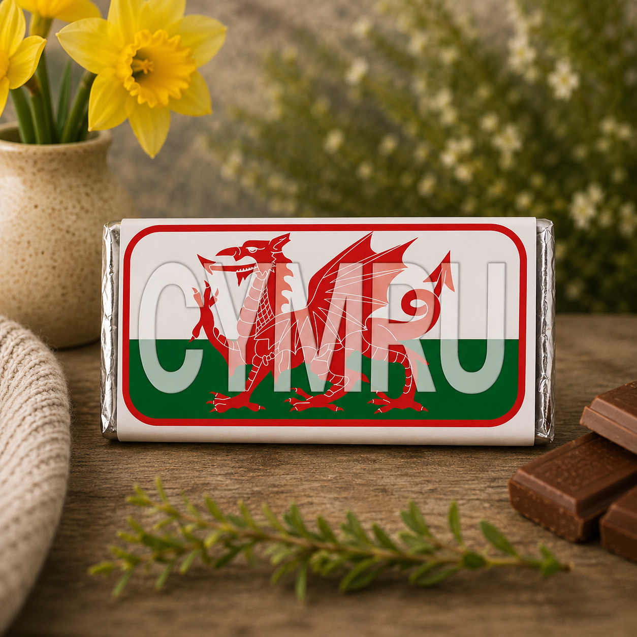 Cymru Flag Milk Chocolate Bar 85g
