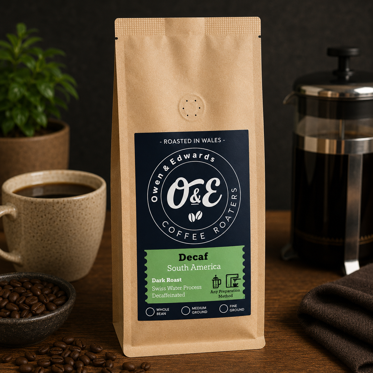 Owen and Edwards Ground Coffee - Decaf