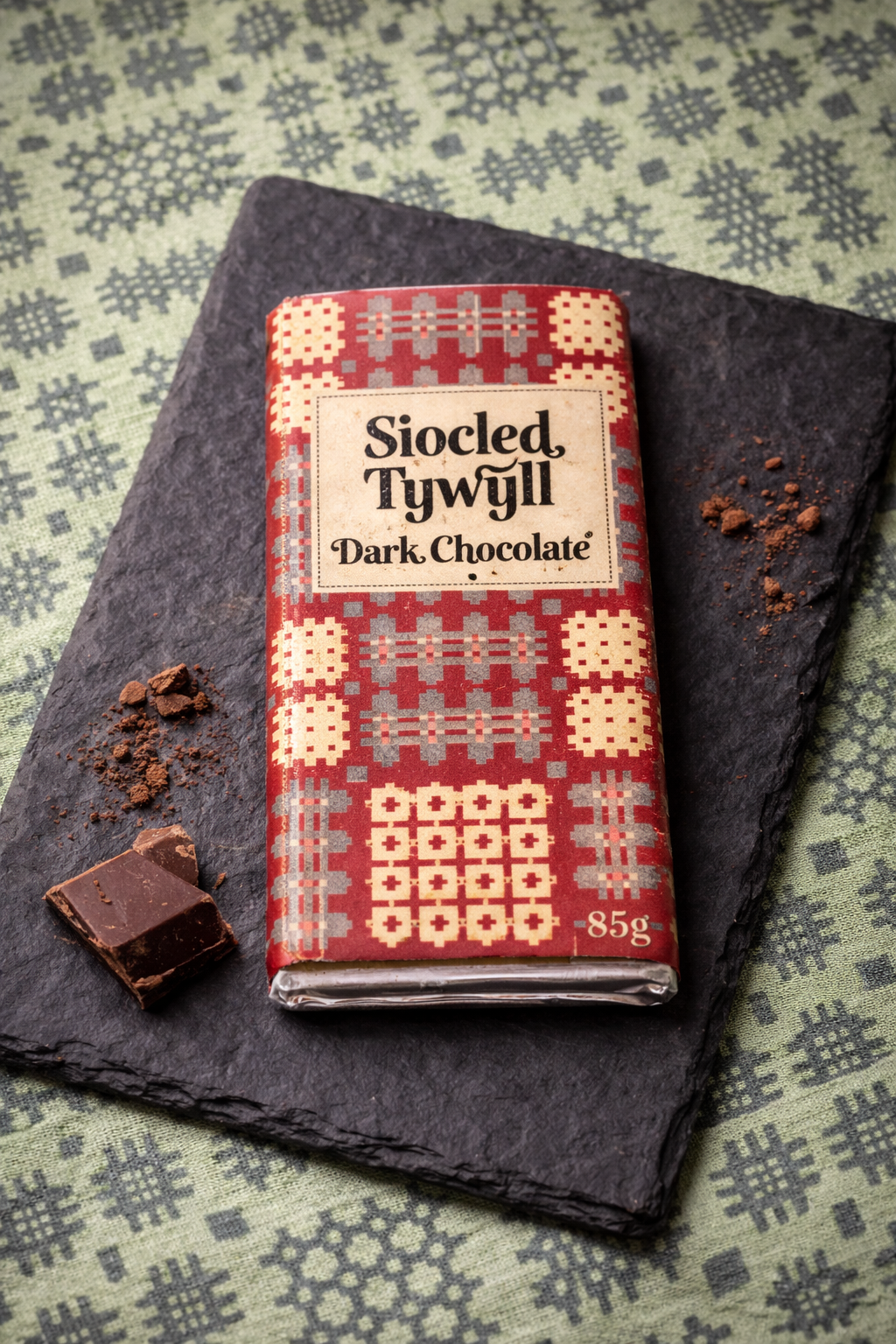Welsh Tapestry Blanket Dark Chocolate Bar 85g