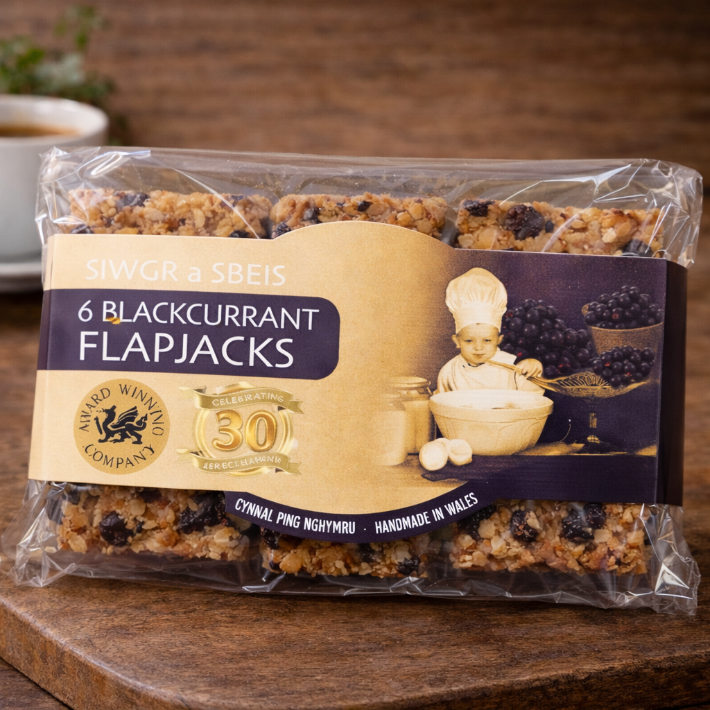 Siwgr a Sbeis Blackcurrant Flapjacks
