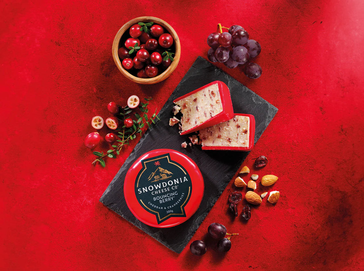 Snowdonia Bouncing Berry Cheese - Cheddar with Cranberries
