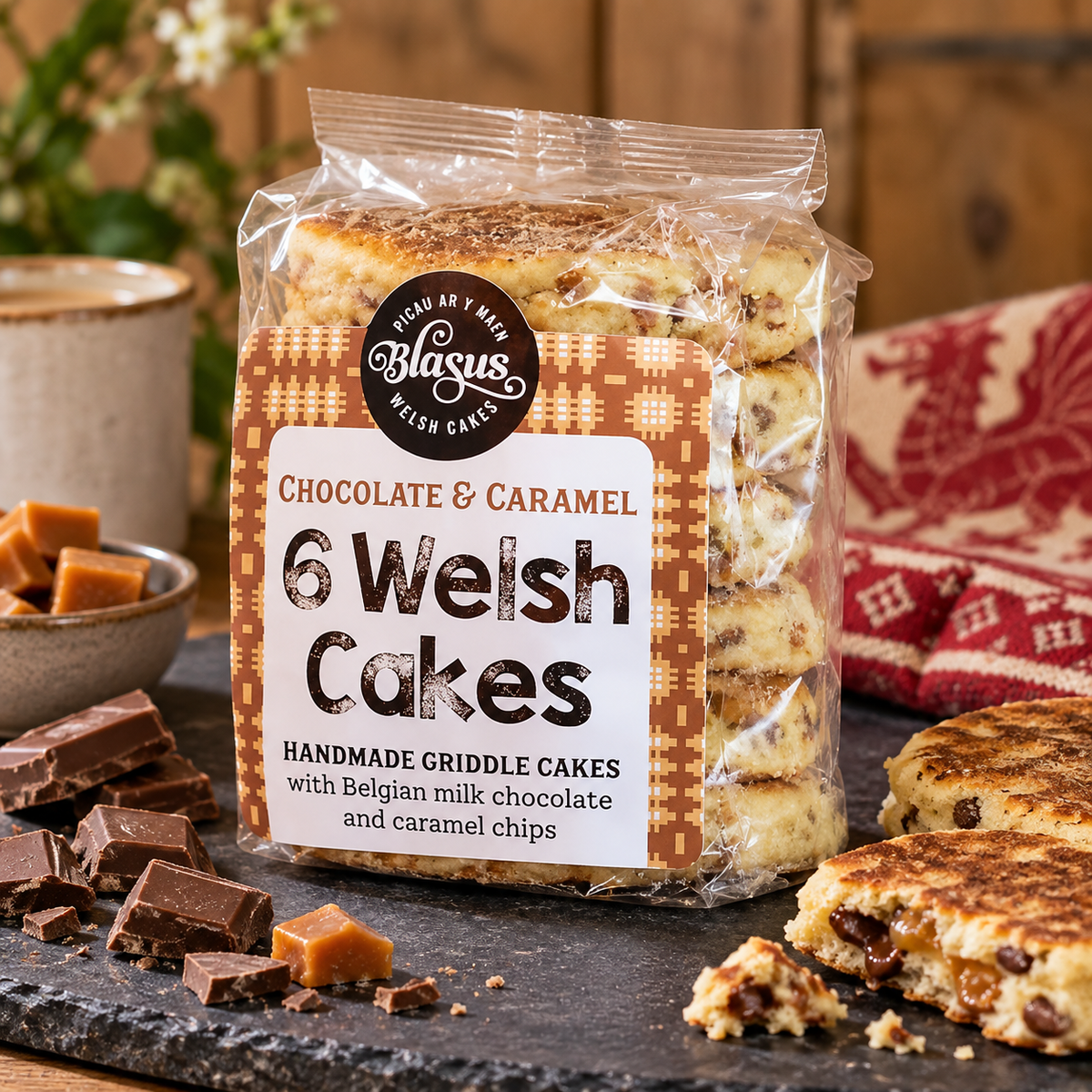 Chocolate & Caramel Welsh Cakes – Blasus