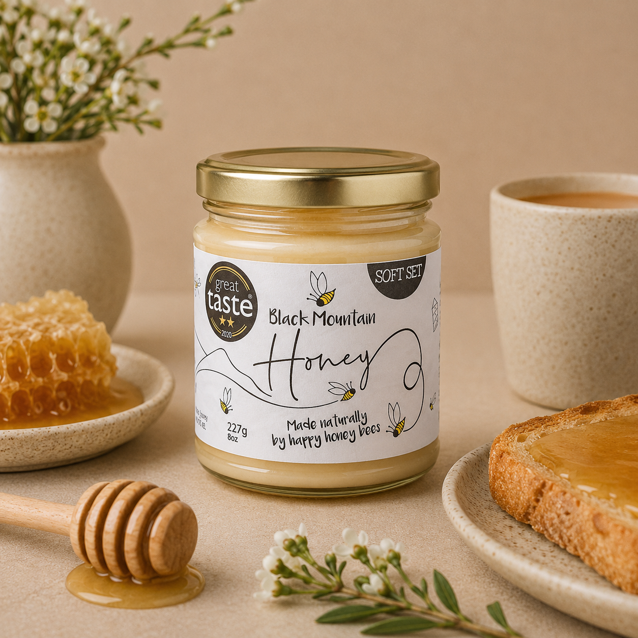 Black Mountain Soft Set Honey 227g