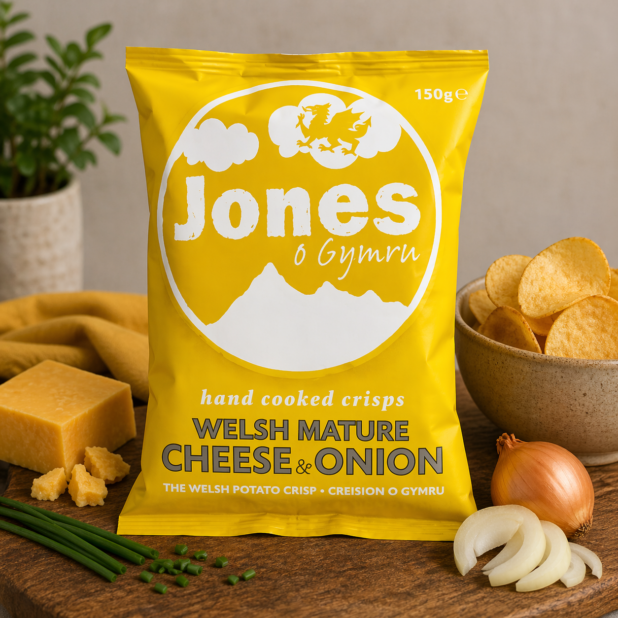 Jones Crisps – Welsh Mature Cheese & Onion