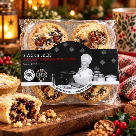 Siwgr a Sbeis Mince Pies - Walnut Crumble