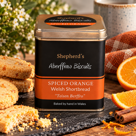 Aberffraw Biscuits – Spiced Orange Welsh Shortbread Tin 175g