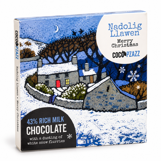 Coco Pzazz Nadolig Llawen Milk Chocolate Bar – 80g