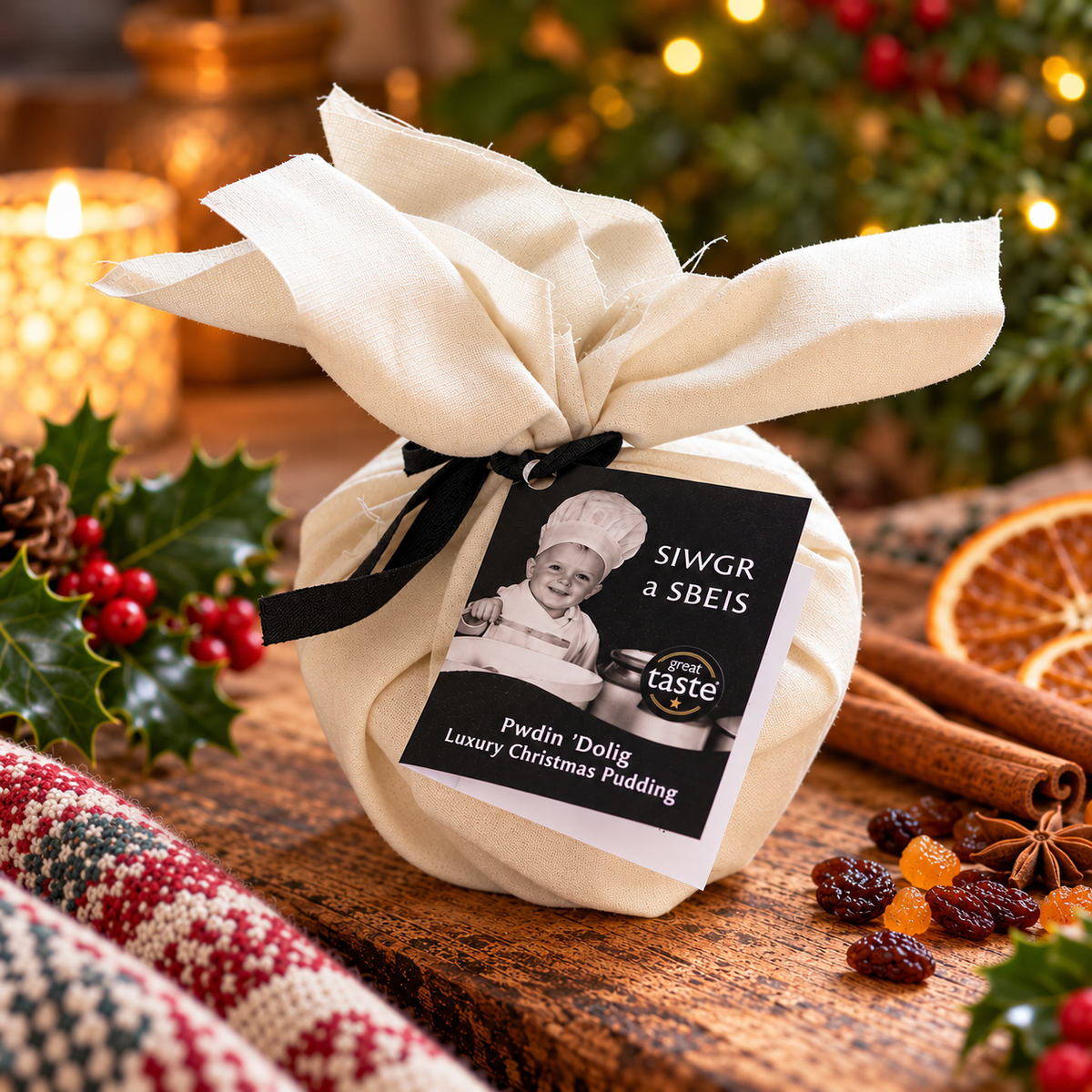 Siwgr a Sbeis Christmas Pudding 200g