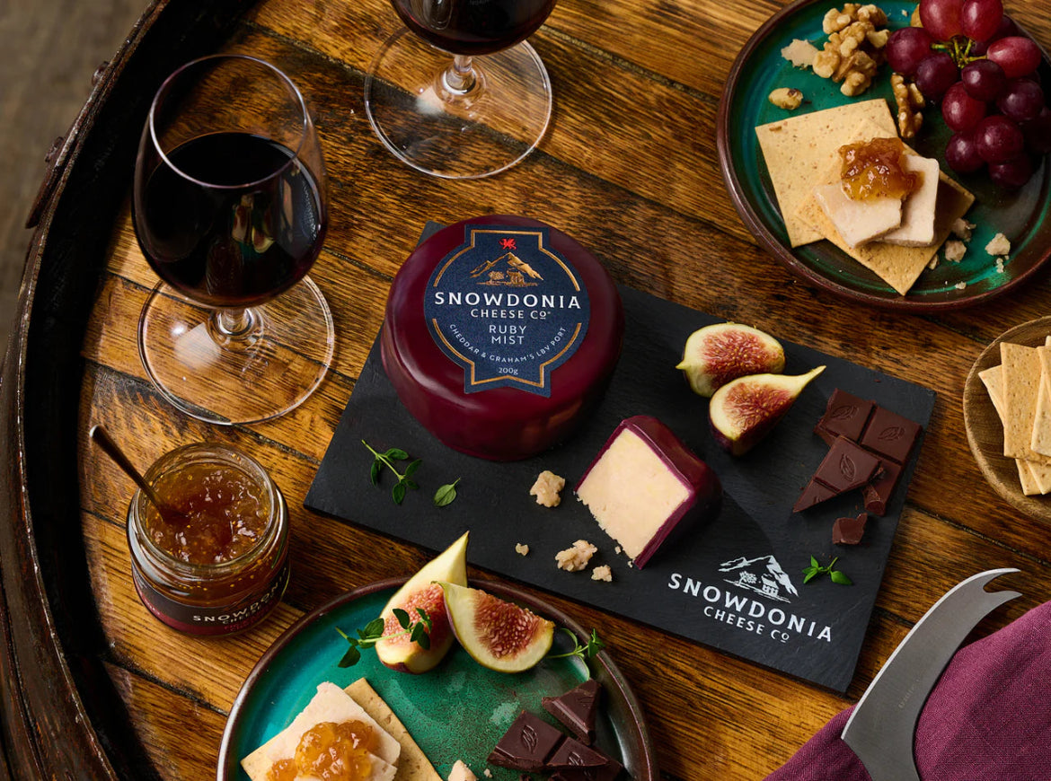 Snowdonia Ruby Mist Cheese – Port & Brandy Cheddar