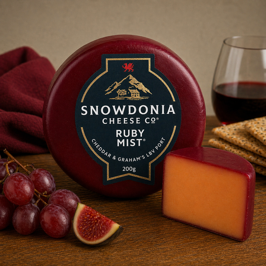 Snowdonia Ruby Mist Cheese – Port & Brandy Cheddar