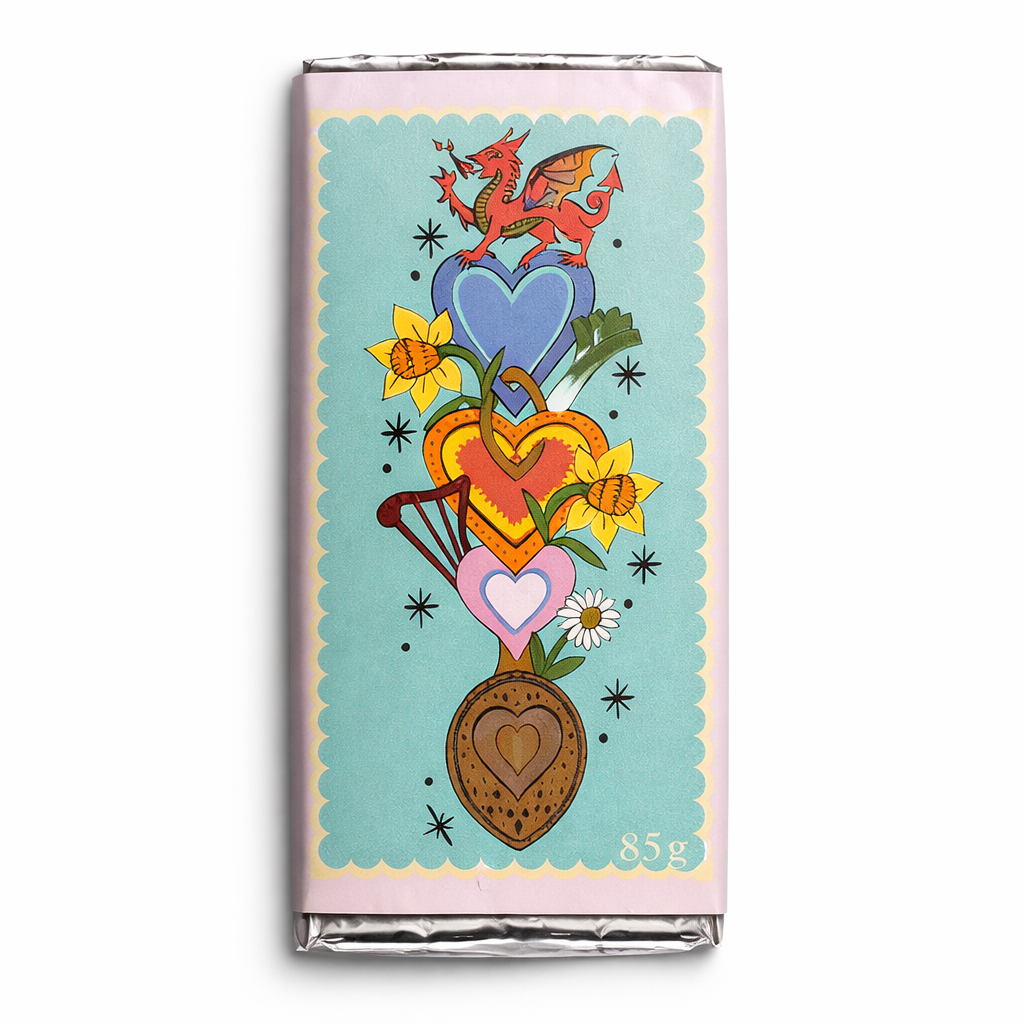 Welsh Lovespoon Milk Chocolate Bar