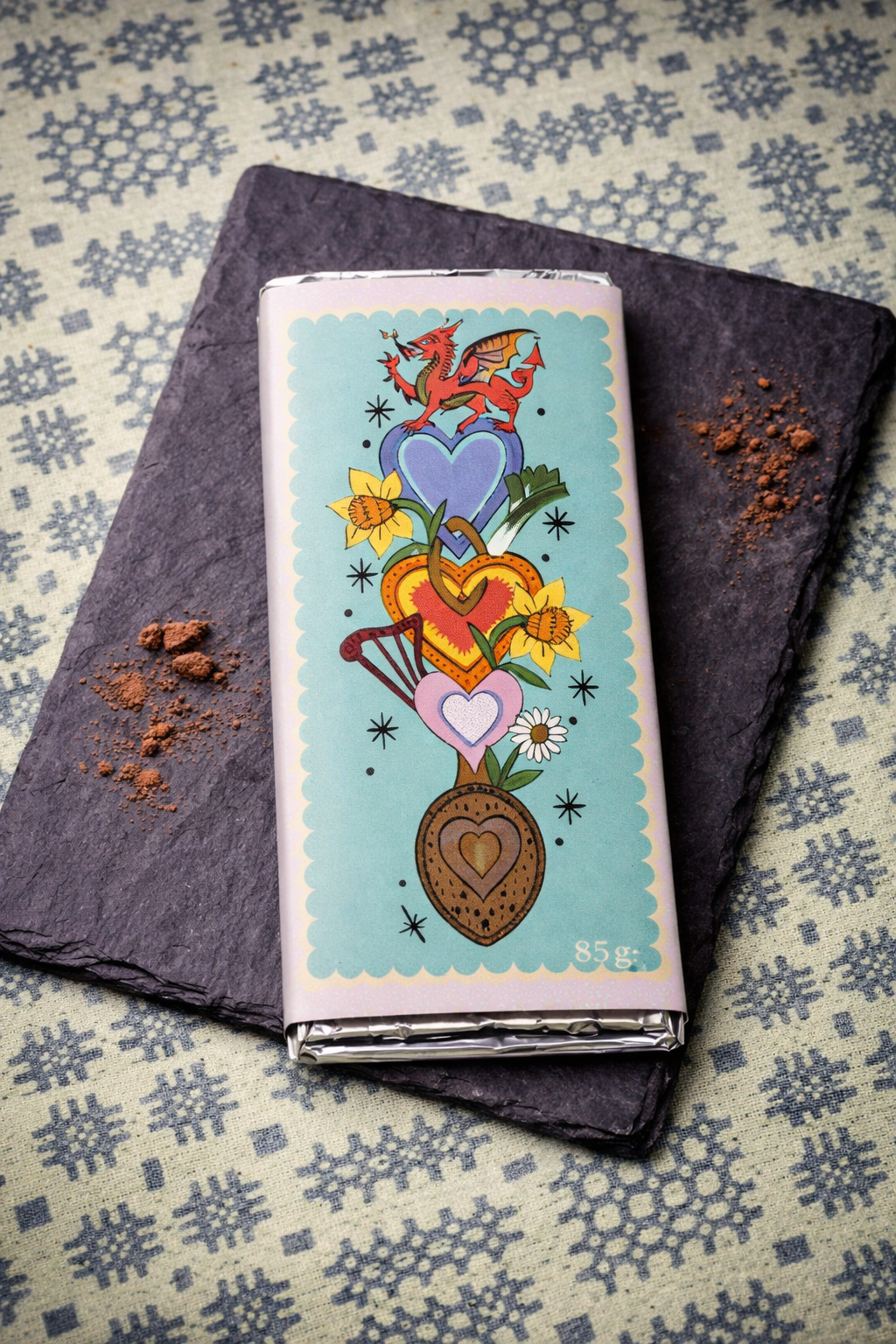 Welsh Lovespoon Milk Chocolate Bar